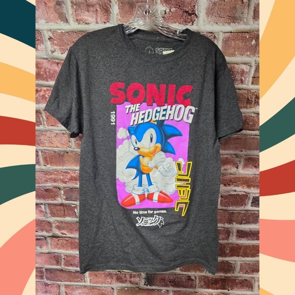 Sonic the Hedgehog Tee S | Retro 1991 Graphic Shirt Vintage Gamer Y2K Nostalgia - Picture 1 of 5